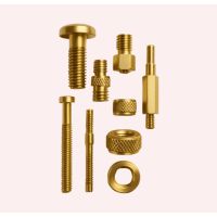 Threaded Brass Turned Parts and Fittings, High Precision Machined Components with Metric and Imperial Threads, Custom Brass Hardware for Industrial Assemblies